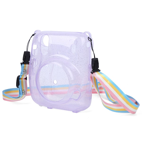 PVC Kameraskyddsfodral Skalskydd Reptåligt Anti-fall för Instant Camera mini11 (lila)