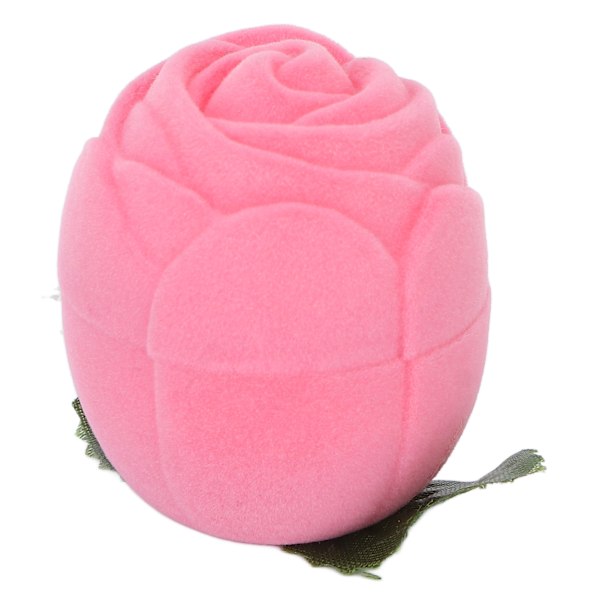 Pink Rose Ringæske Mini Smykker Øreringe Holder Etui til Forlovelsesforslag Bryllup