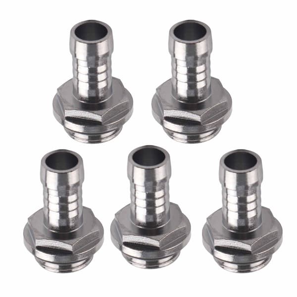 6 stk. PC Vandkøling TwoTouch Fitting G1/4 Gevind Barb Connector til Slange 9,2 mm