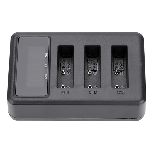 Action Kamera Batterioplader 3 Slot USB Opladning Sort Tilbehør til Sony NP-BX1