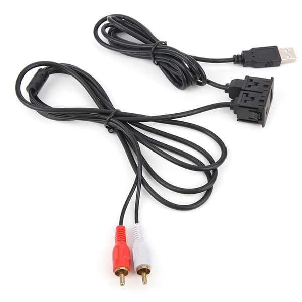 3,5 mm 1 m forlængerledning USB AUX Stereo hun til 2 RCA han kabel til bil båd motorcykel