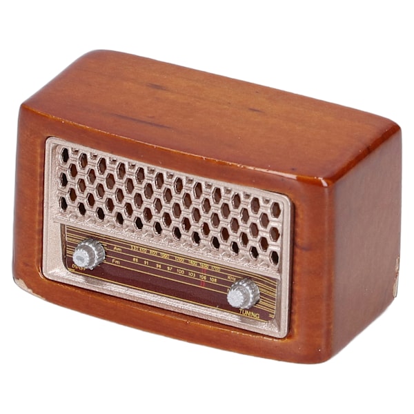 1:12 Dukkehus Radio Miniature Retro Sød Radio Model Dekoration Tilbehør Børn Lader Som Om Legetøj