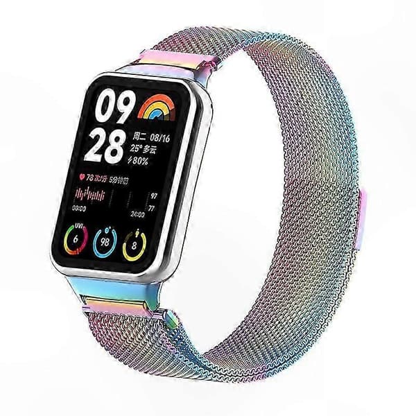 Magnetisk Milanese Loop-rem i rustfrit stål med stik til smart aktivitetsmåler Multicolor Style G