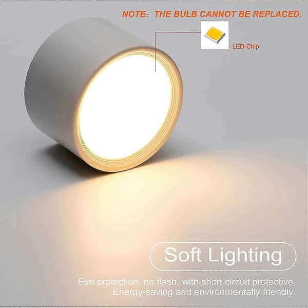 Vit LED-takspotlight 3000K varmvit 12W spotlight taklampa vardagsrum 120MM