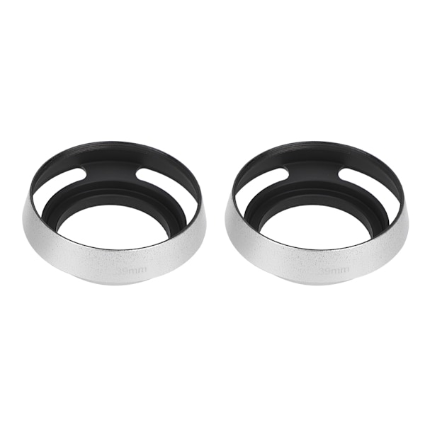 2 st Aluminiumlegering Ihålig Objektivskydd 39 mm för Leica Kamera Silver