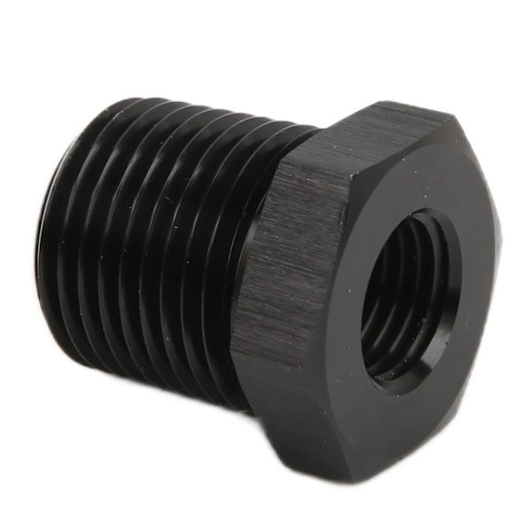 1/4in NPT Han til 1/8in NPT Hun Reducer Adapter Sort Fitting Biltilbehør