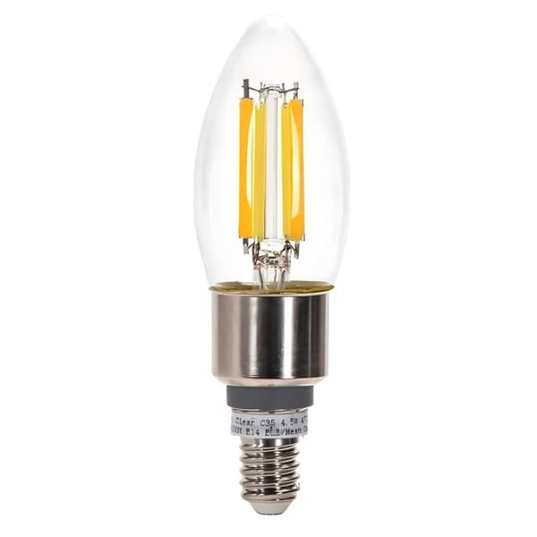 2 Aigostar C35 E14 4,5W säädettävän CCT:n Bluetooth Mesh -älypolttimon sarja, kynttiläpolttimo gradienttilasilla + kaukosäädin