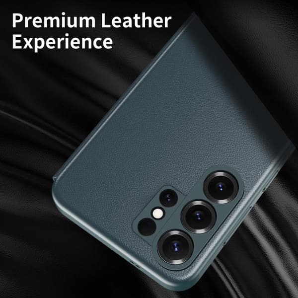 【03】Samsung Galaxy S26 Ultra 5G Nahkakotelo Smart View -ikkunalla Grön