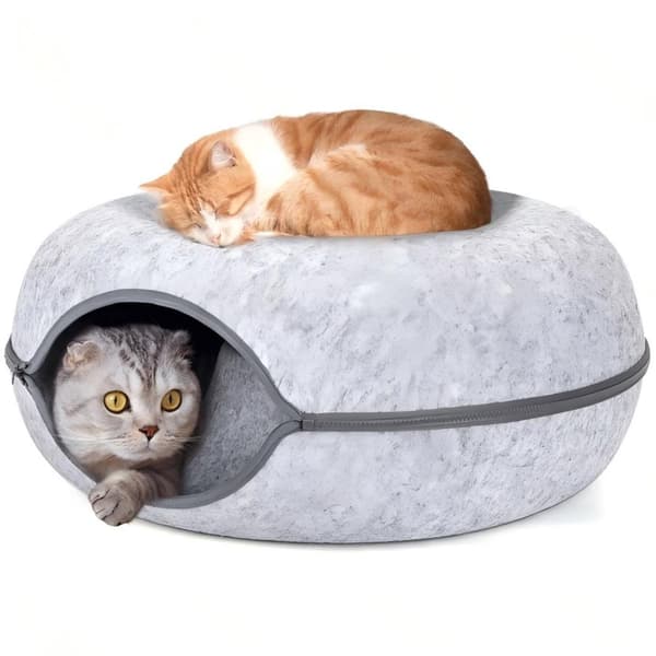 Munkformad kattunnelbädd, 2 i 1 och tvättbar.