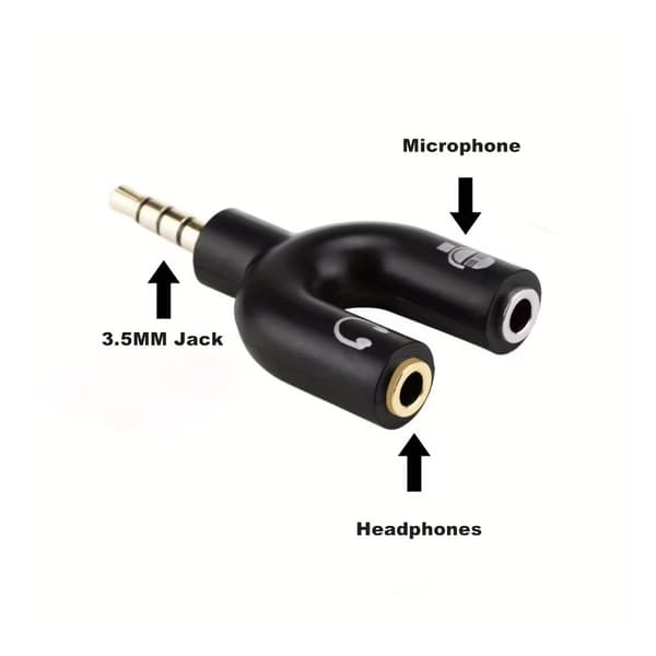 2 stk. 3,5 Audio One Point Two U Type 3,5U Type Audioadapter, Computer Audioadapter, Hovedtelefon-splitter
