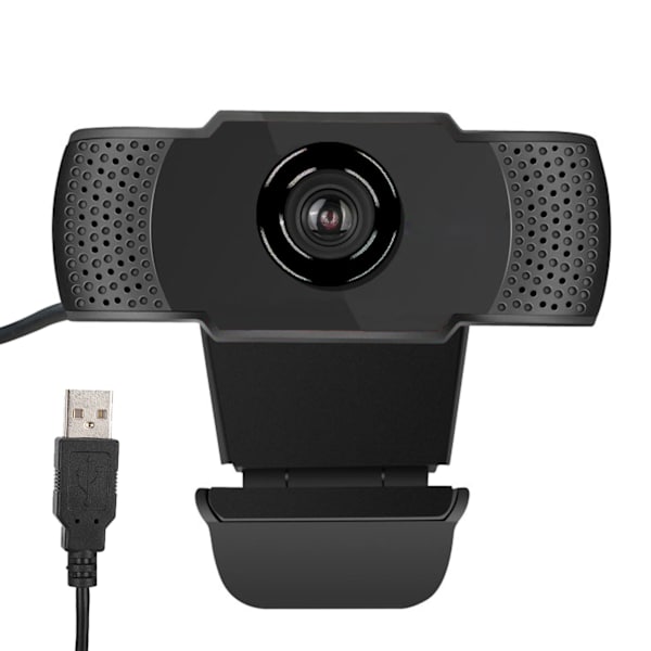 Webcam 1080p Sort Computer Kontor Kamera Indbygget Mikrofon Gratis Driver USB X22