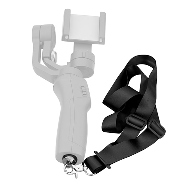 Håndholdt kuglehoved sikkerheds halsrem og 1/4 tomme skruebase til DJI Osmo Mobile 3/2 sort