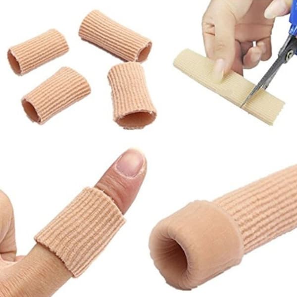 5 ST/Set Tåskyddsrör Tårör Ärmar Mjuka Gelkuddar Skydd för Kuddar Tår och Fingrar