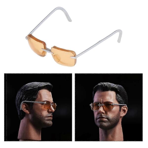 Briller i 1/6 skala af legering - Stilfuldt brille til 12-tommer actionfigurer C