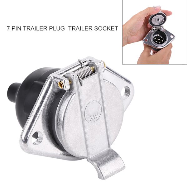 Universal 24V 7-Pin Trailerstik 7-Polet Ledningsnet Stik Adapter Socket
