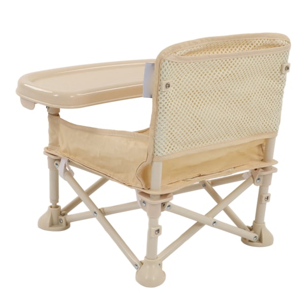 Baby Picnic Stol Spisning Bærbar Spædbarn Træningsstol Udendørs Sammenklappelig Sikkerhedssele Høj Pålidelighed til Spædbørn Trottie Standard Beige