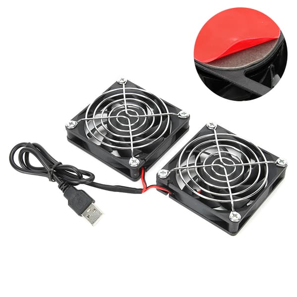 5V USB Strømforsyning Kølende Dobbelt Ventilator Router Varmeafledning Køler til ASUS RTAC68U AC86U EX6200 Tengda AC15