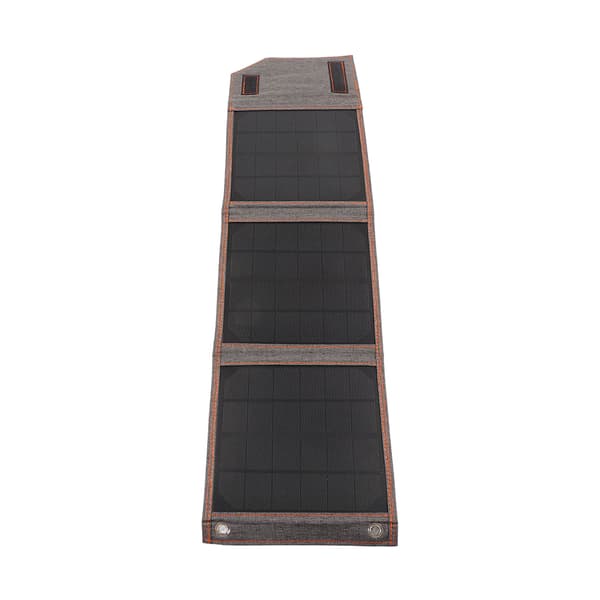Solar Vikbar Väska Laddare Monokristallint Kisel 15W 5V Utomhus Portabel USB Solpanel Laddare för Camping Vandring