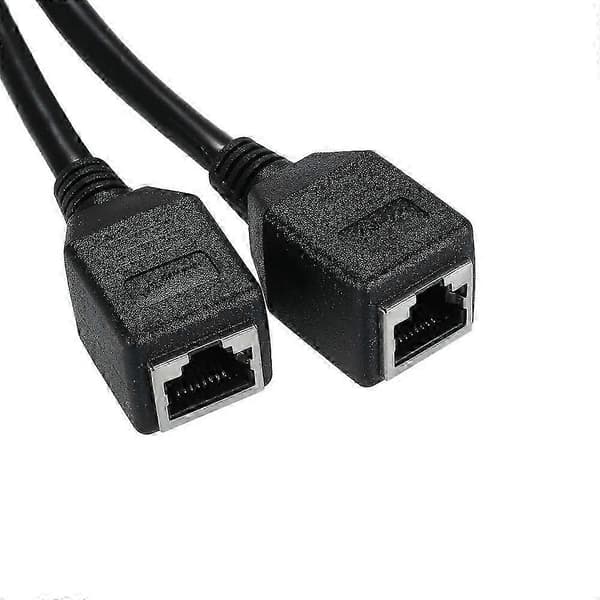 LAN-splitteradapter til Ethernet, RJ45 han til 2 hunstik