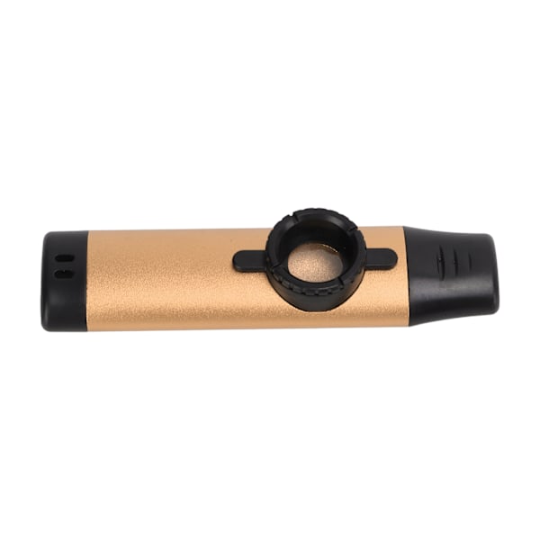 Metall Kazoo Resin Munstycke Justerbar Täthet Blåsinstrument med Flöjtmembran Guld