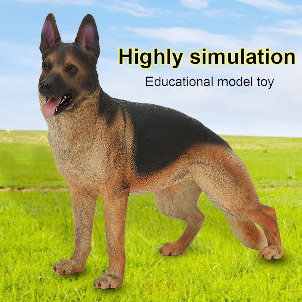 Schæferhund Simulationsmodel Ornamenter Skrivebordsdekoration Børnelegetøj