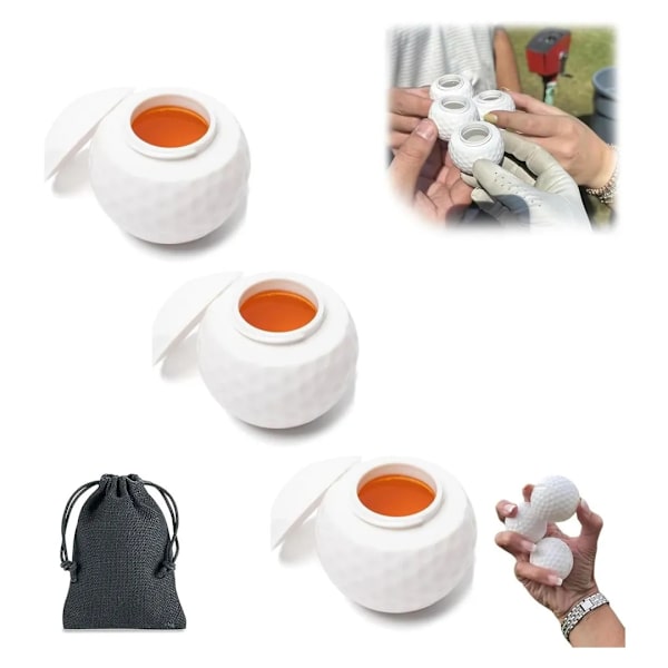 Golfbollformat shotglas (3 st)