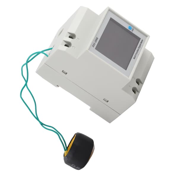 AC Jännite Virta Tehomittari Kiskoon Asennettava LCD Ampeerimittari Volttimittari Yleismittari D52‑2066 250‑450V 0‑30000W