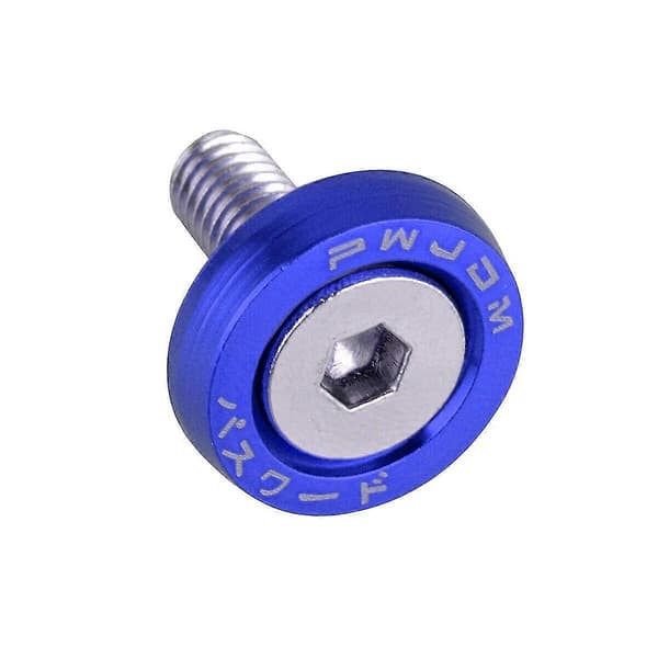 40 st. M6 universal JDM billet aluminium skärmskydd stötfångare bricka bult motorrum kit Blue