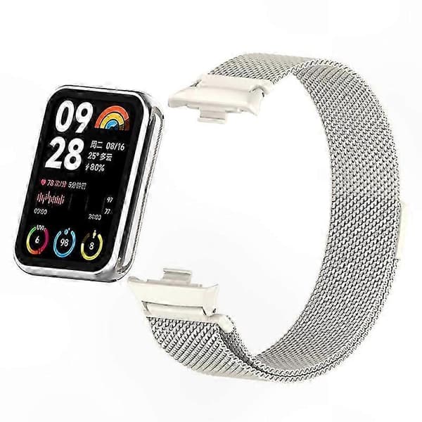 Magnetisk Milanese Loop-rem i rustfrit stål med stik til smart aktivitetsmåler Multicolor Style E