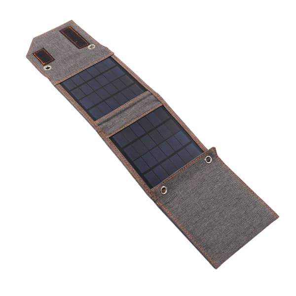 Foldbar solpaneloplader polykrystallinsk silicium 8W 5V USB-port udendørs foldetaske soloplader til camping vandreture bjergbestigning