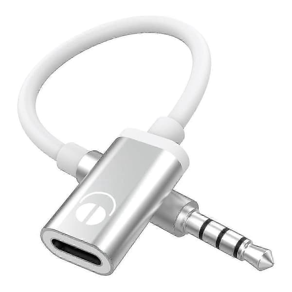 3,5 mm han til Type C hun lydkabel, analog lydstik hovedtelefon lydadapter til MP3-afspiller, bærbar computer, tablets -XN Hopea