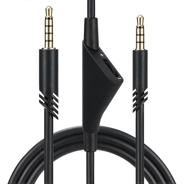 Ersättningsljudkabel kompatibel med Astro A10 A30 A40 headset med volymkontrollfunktion, 2m/6.5ft