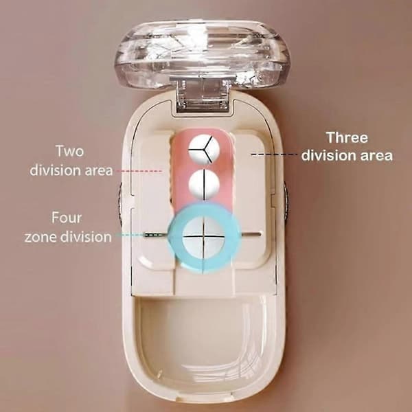 【03】Portable Pill Splitter, Professional E-Chu Pill Cutter for Small or Large Pills Green