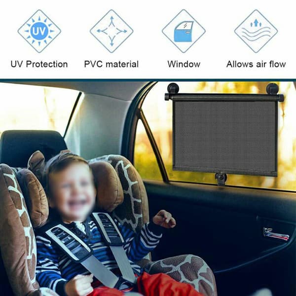 Sisäänvedettävä auton sivulasin aurinkosuojaverho