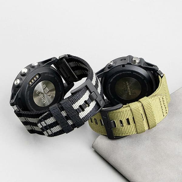 【03】Urrem til Garmin Fenix 8 51mm/ Enduro 3/ Instinct 2X Universal 26mm Quick Release Nylon Canvas Urrem Army Green