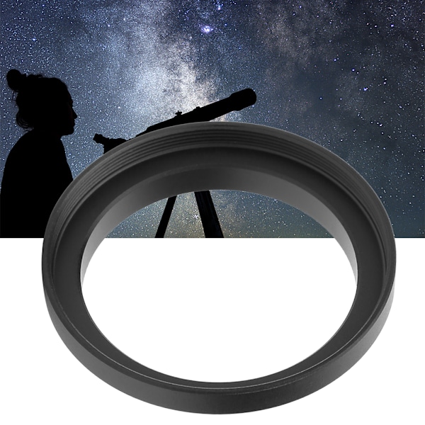 1 stk. Sort M48mm&#8209;M42mm Adapterring Aluminiumlegering Astronomisk Teleskoptilbehør