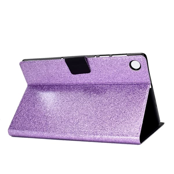 【03】Samsung Galaxy Tab A9 Glitter Läderfodral Lila