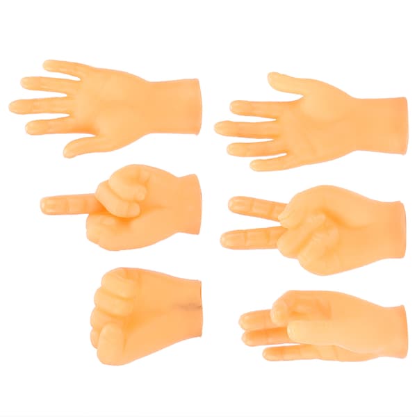 6 Stycken Små Händer Mjuka Multi-Form Små Handmodeller Fingervaggor Leksak för Kattmassage