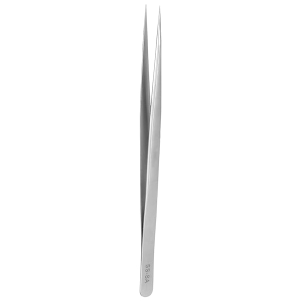 Ögonfransförlängning Pincett i rostfritt stål Rak spetsig pincett för nagelkonst (SSSAThin Handle Tweezer)