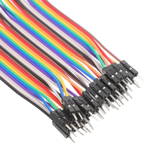 40 stk. 10 cm 2,54 mm han til hun farvede jumperkabler kompatible med breadboard