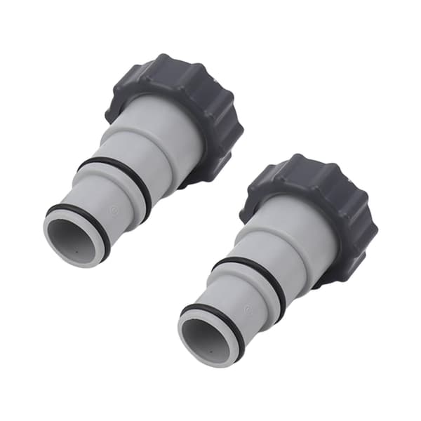2 STK Poolslangeadapter med krave, erstatning, gevindforbindelse, pumpeslangeadapter til Intex Fit ARU