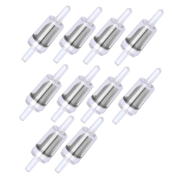 10 stk. Kontraventil 4mm PP Luftpumpe Akvarium 1 Vejs Vandstop Kontraventil til Akvarium Sort