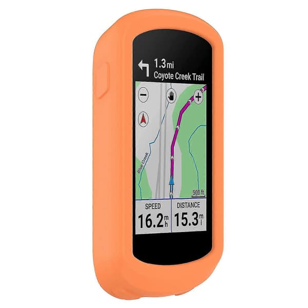 Til Garmin Explore 2 cykel-GPS-computer. Anti-fald blødt silikoneetui. Orange Style A