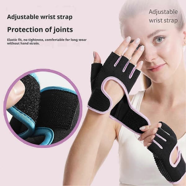Sporthandskar 2-pack för tyngdlyftning och cykling Rose Red M