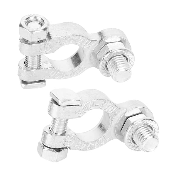 Par 12/24V Universella Bilbatteripoler Stud Typ 10mm/0.4in Kabel Positiv Negativ