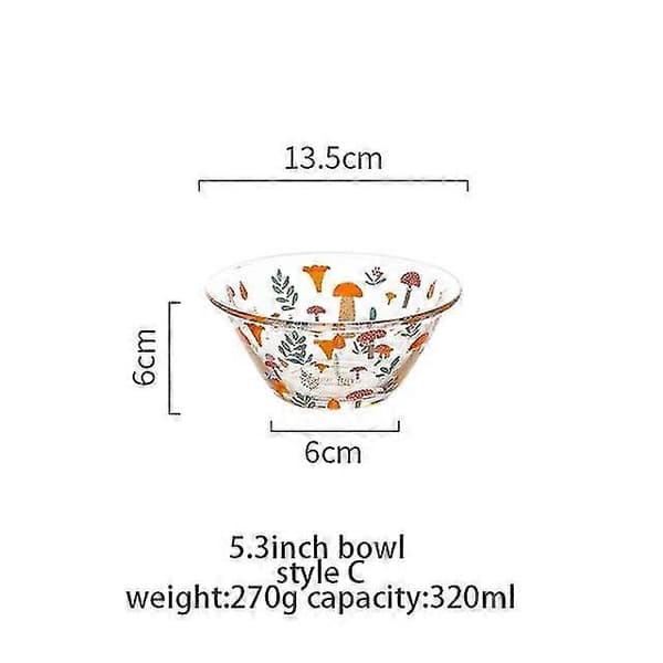 320 ml servis blomma glasskål transparent köksskål