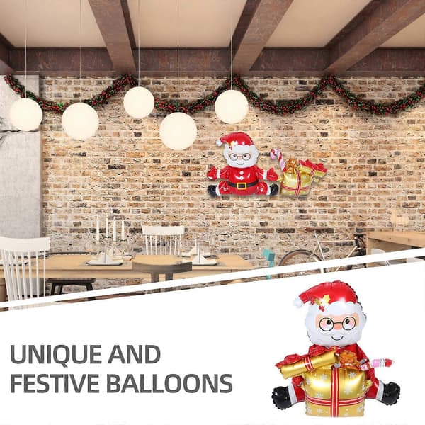 Gylden julemandsballon til julefrokostdekoration