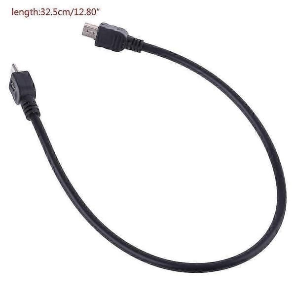Micro USB 5-nastainen B-uros–mini-USB 5-nastainen uros-datamuunninkaapeli Musta