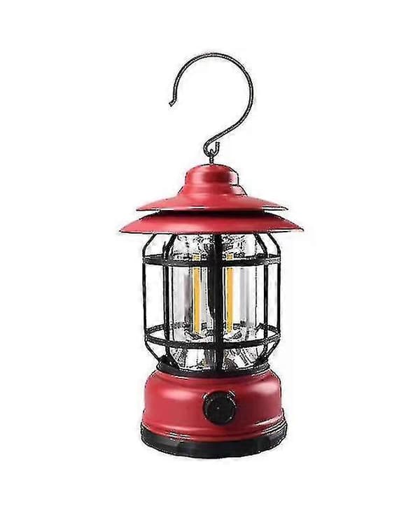 Bærbare retro campinglamper udendørs camping professionelle teltlamper red rechargeable