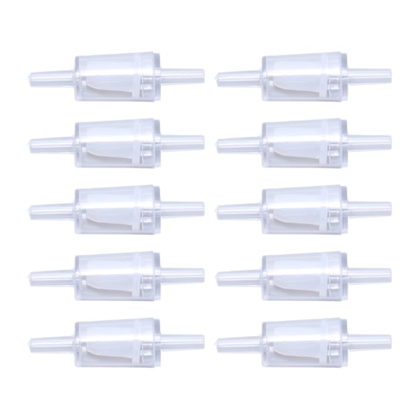 10 st Backventil 4mm PP Luftpump Akvarium 1 Vägs Vattenstopp Backventil för Akvarium Vit